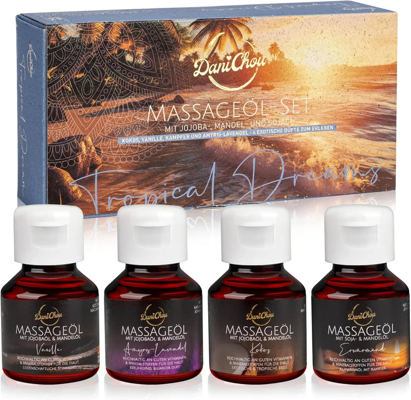 DaniChou Tropical Dreams massage oil set 4x 50 ml
