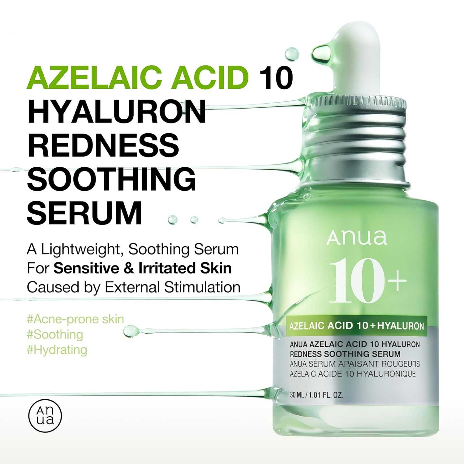 Anua Azelaic Acid 10 Hyaluronic Redness Soothing Serum 30 ml