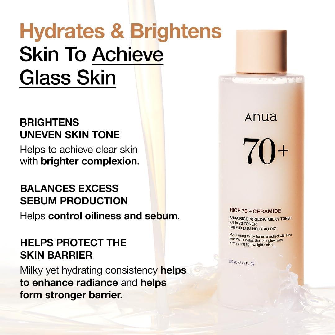 Anua Rice 70 Glow Milky Toner 250ml Gesichtswasser - DaniChou-Store
