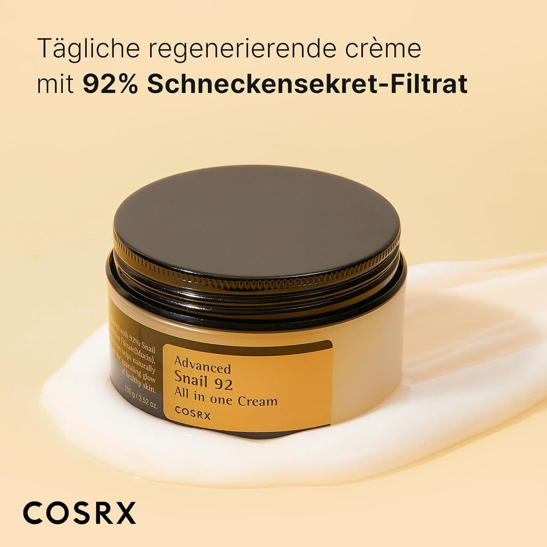 COSRX Advanced Snail 92% All in One Cream 100ml - Tiefenhydration &amp; Zellregeneration - DaniChou-Store
