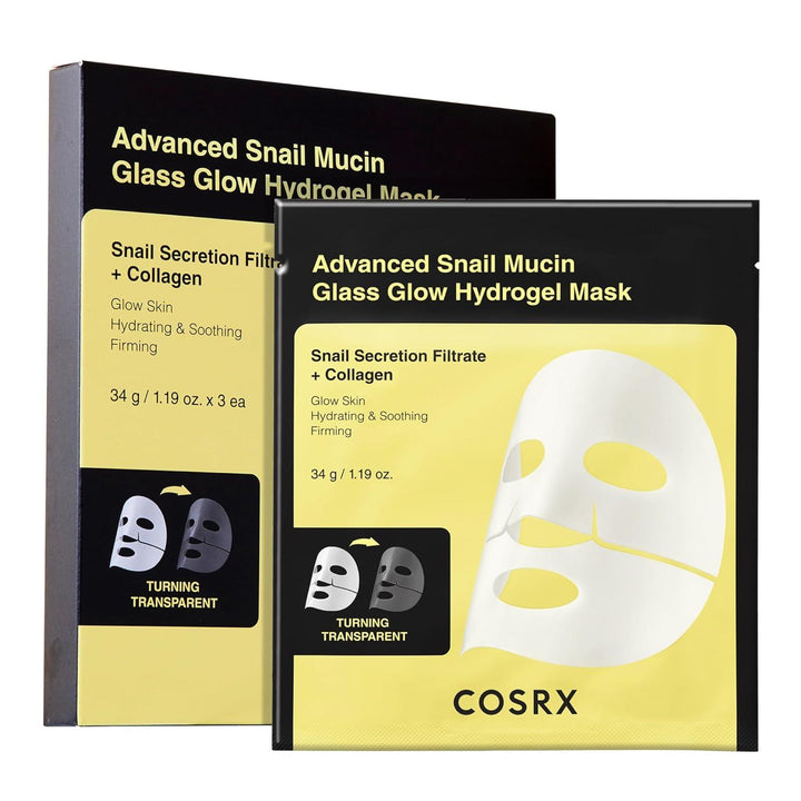 COSRX Advanced Snail Mucin Glass Glow Hydrogel Mask 3St. - Gesichtsmaske - DaniChou-Store