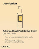 COSRX Advanced Snail Peptide Eye Cream 25ml - DaniChou-Store
