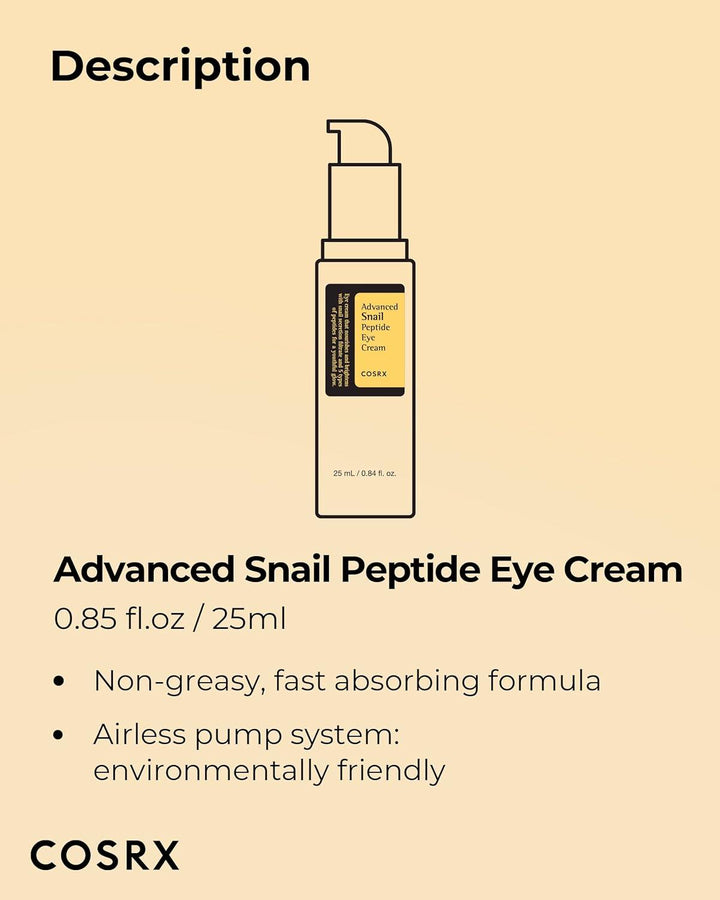 COSRX Advanced Snail Peptide Eye Cream 25ml - DaniChou-Store