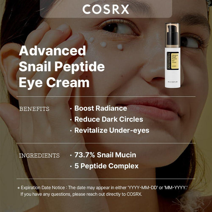 COSRX Advanced Snail Peptide Eye Cream 25ml - DaniChou-Store