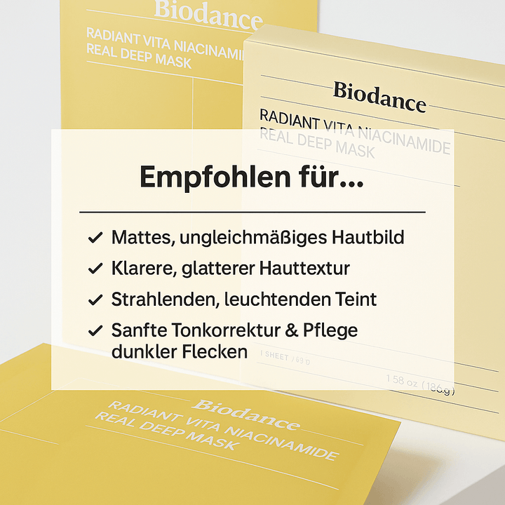Biodance Radiant Vita Niacinamide Real Deep Mask 4er Pack - DaniChou-Store