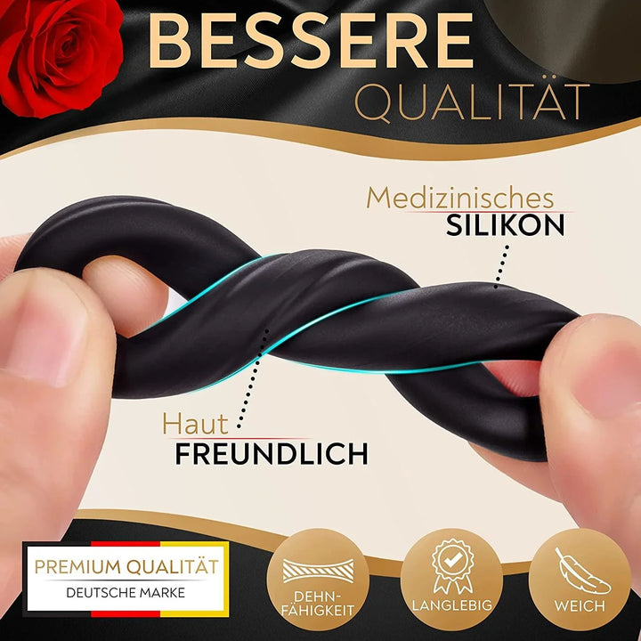 3 tlg. Penisring Set aus Silikon mit Geschenkbox &amp; Infoheft - DaniChou-Store