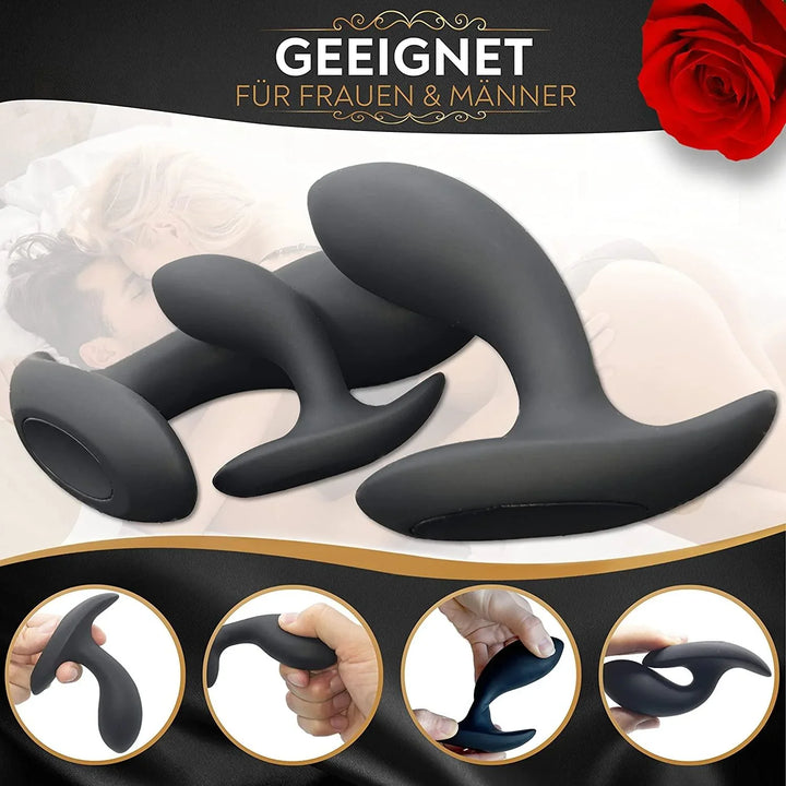 3 tlg. Analplug-Set aus Silikon - DaniChou-Store