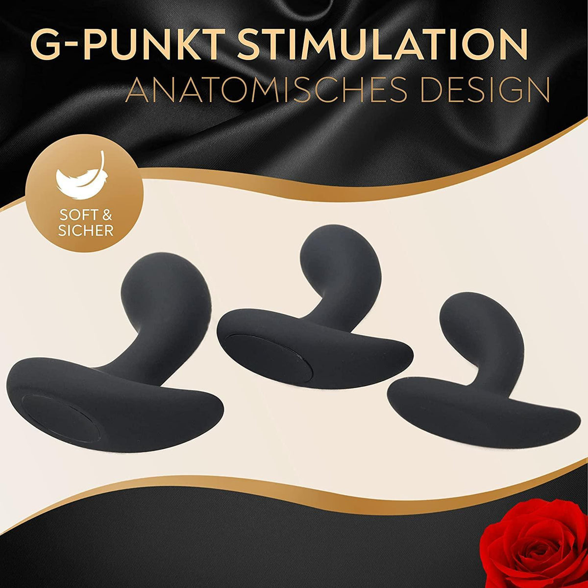 3 tlg. Analplug-Set aus Silikon - DaniChou-Store