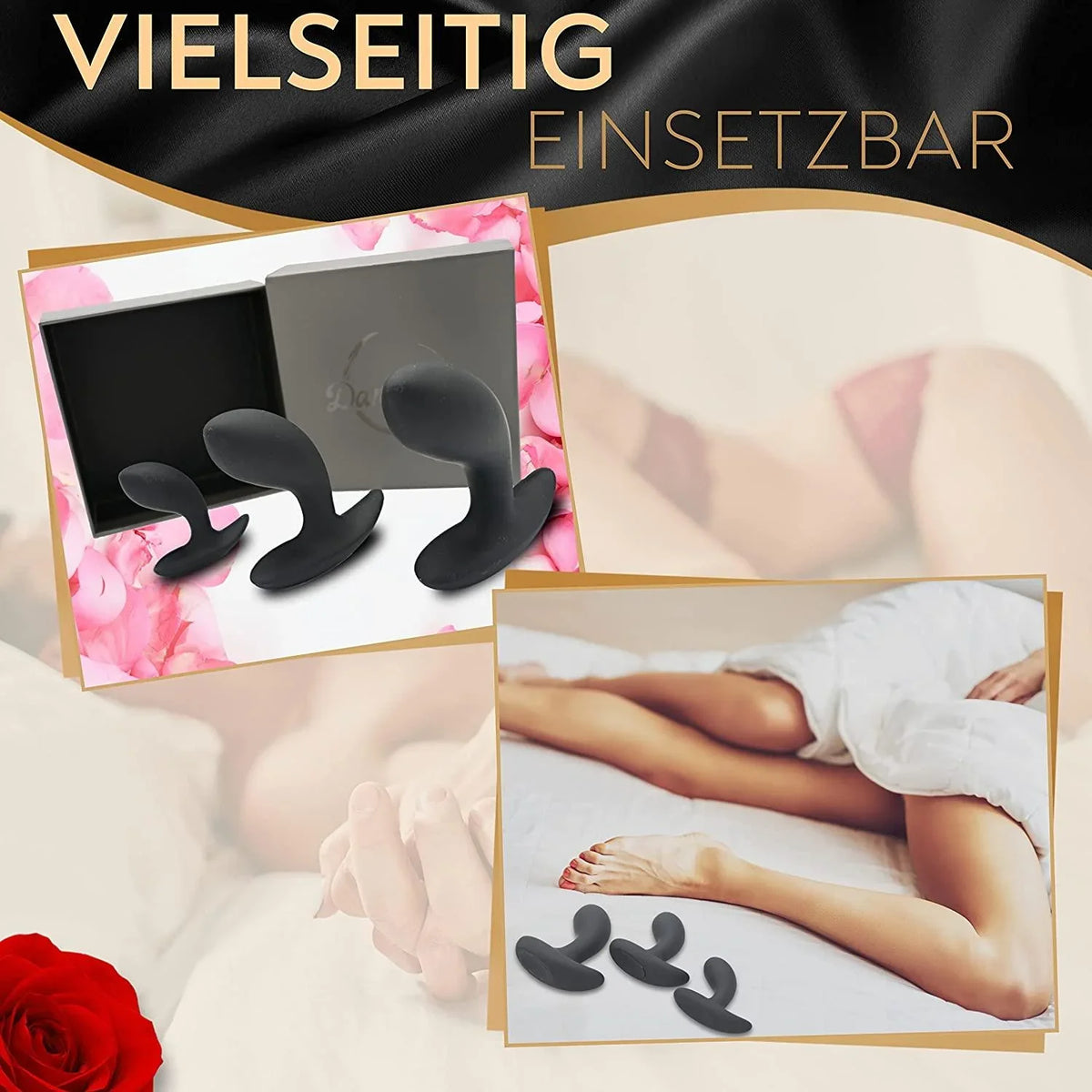 3 tlg. Analplug-Set aus Silikon - DaniChou-Store