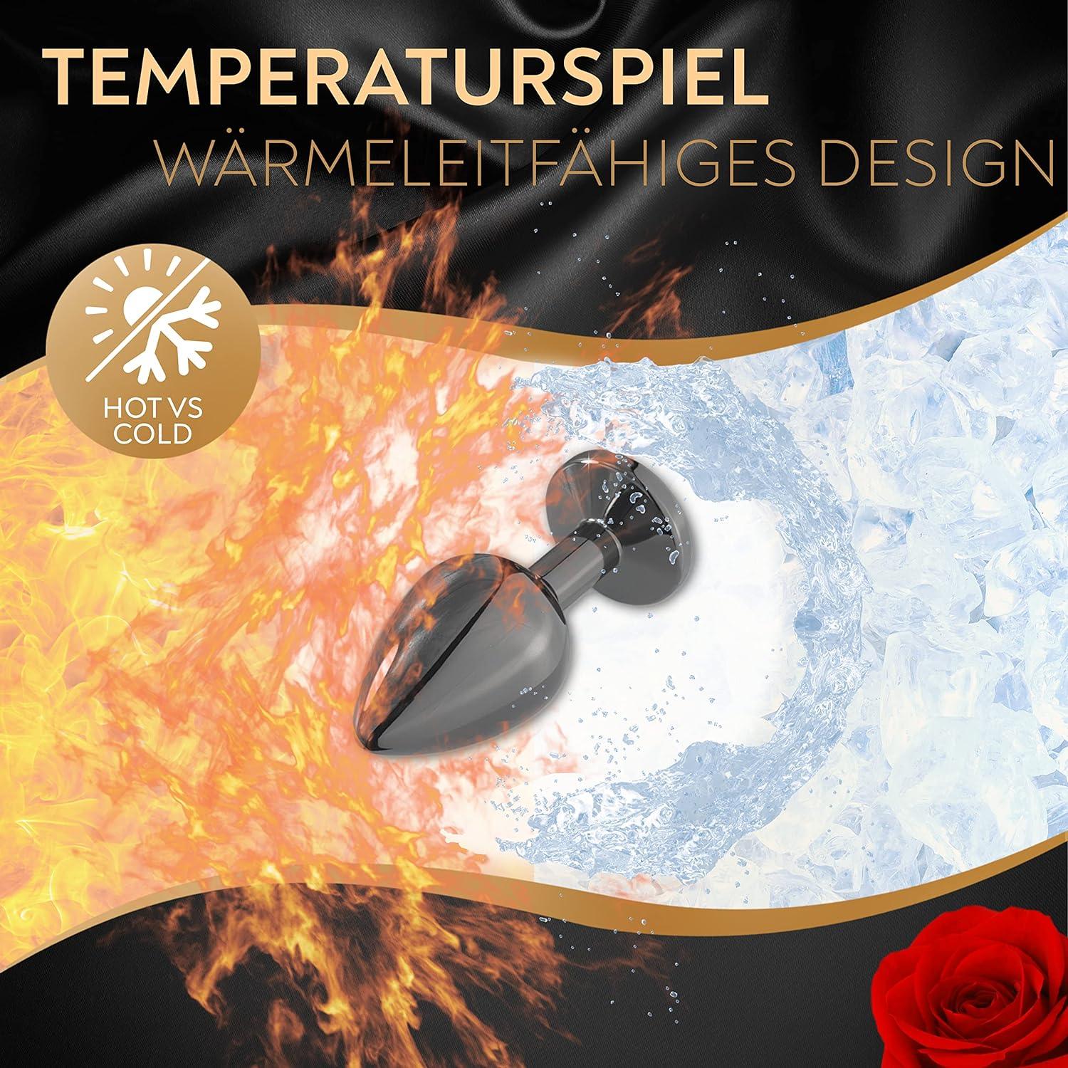 DaniChou® GemPlugs 3X - 3-teiliges Metall Butt Plug Set mit Kristall - DaniChou-Store