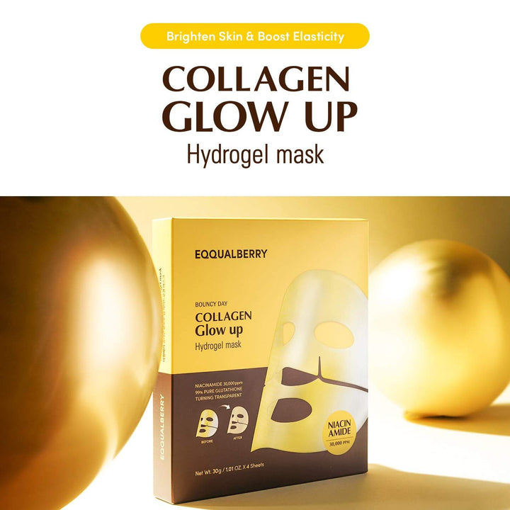 EQQUALBERRY Collagen Glow Up Maske 4x30g