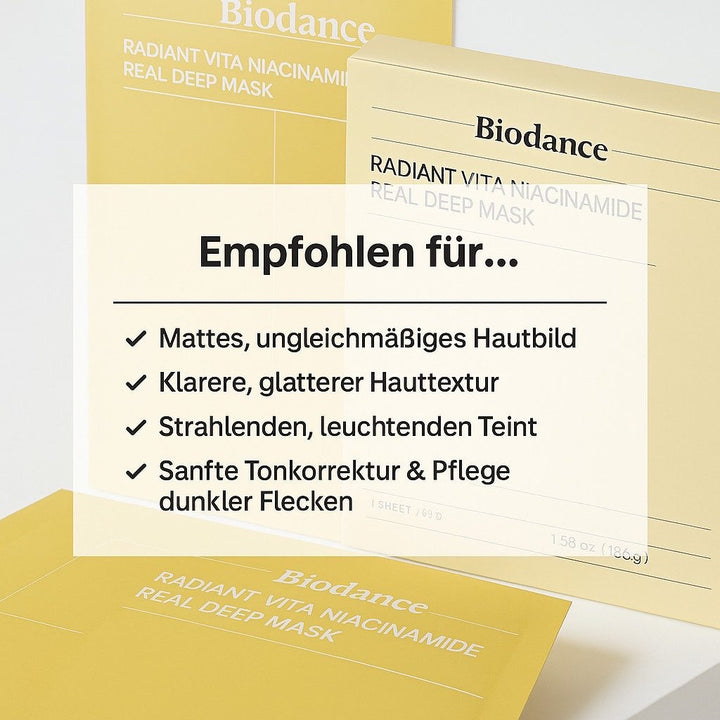 Biodance Radiant Vita Niacinamide Real Deep Mask 1pc.