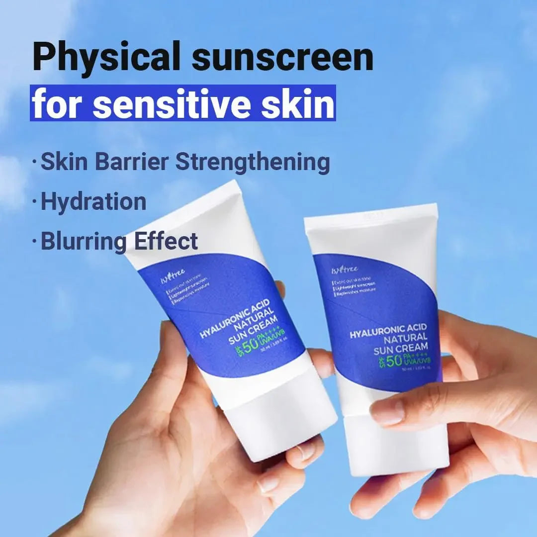 ISNTREE Hyaluronic Acid Natural Sun Cream SPF50 PA++++ - DaniChou-Store
