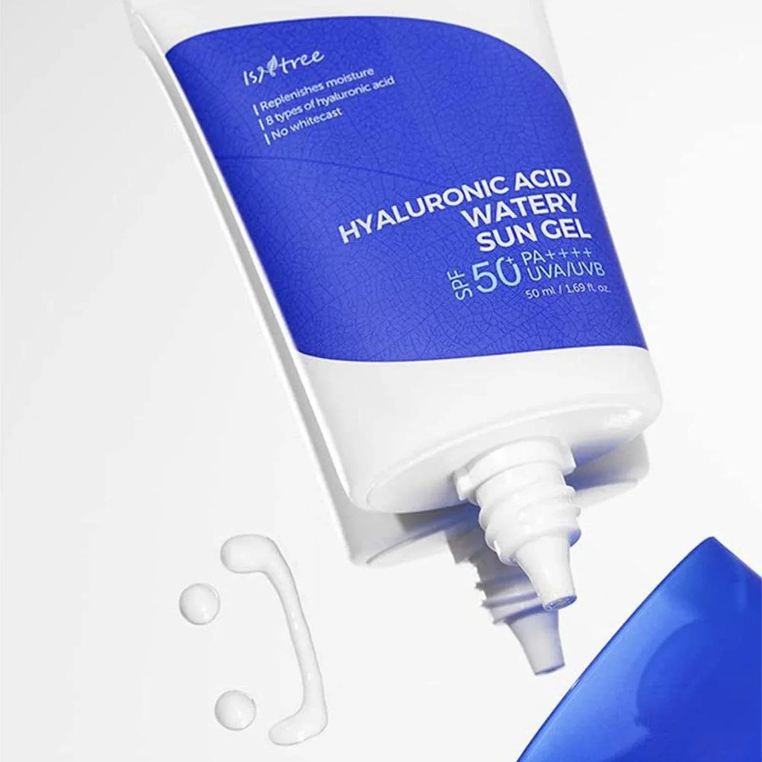 ISNTREE Hyaluronic Acid Watery Sun Gel SPF 50+ PA++++ – Ultimativer Sonnenschutz &amp; Feuchtigkeitspflege, 50 ml - DaniChou-Store