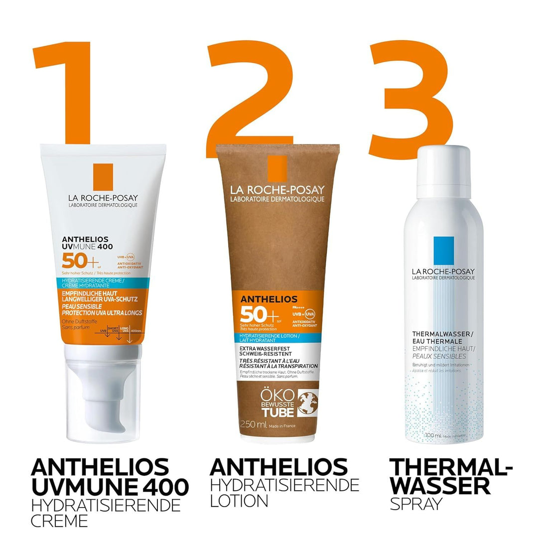La Roche Posay Anthelios Hydratisierende Creme UVMune 400 LSF 50+ 50 ml - Schützende Sonnencreme, Feuchtigkeitsspendend, Dermatologisch getestet, Wasserfest