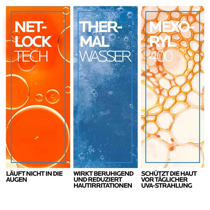 La Roche Posay Anthelios Invisible Fluid UVMune 400 LSF 50+, innovative Sonnencreme empfindliche Haut, mexoryl 400, leichter Schutzfilm, wasserfest, Make-up-Unterlage