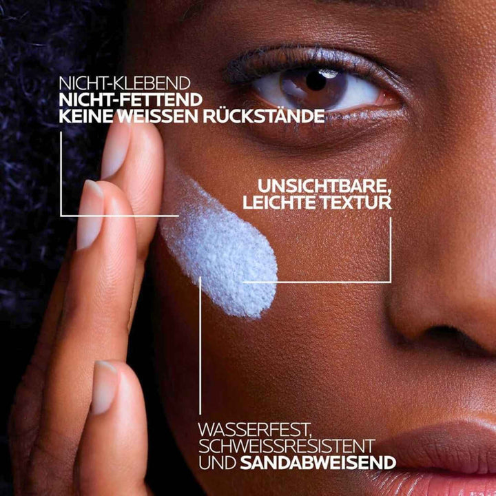 La Roche Posay Anthelios Invisible Fluid UVMune 400 LSF 50+, innovative Sonnencreme empfindliche Haut, mexoryl 400, leichter Schutzfilm, wasserfest, Make-up-Unterlage