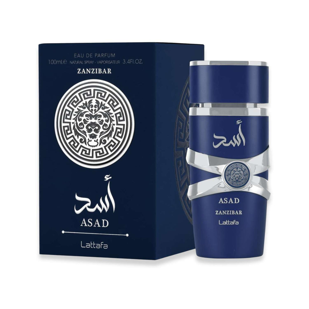 Lattafa Asad Zanzibar Eau de Parfum 100 ml – Exotisch-würziger Herrenduft mit Vanille, Kokos & Weihrauch – Intensives Parfum für Männer mit Stil