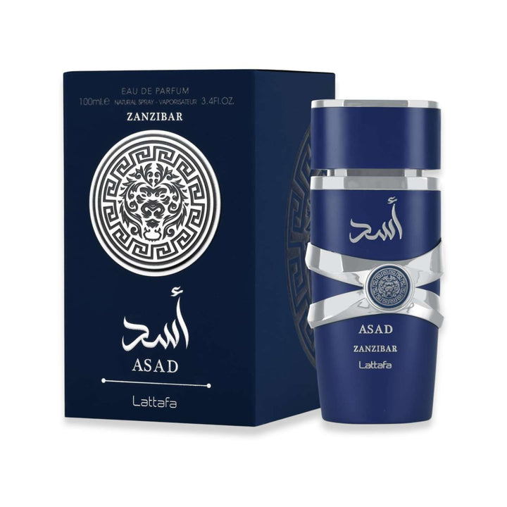 Lattafa Asad Zanzibar Eau de Parfum 100 ml – Exotisch-würziger Herrenduft mit Vanille, Kokos & Weihrauch – Intensives Parfum für Männer mit Stil