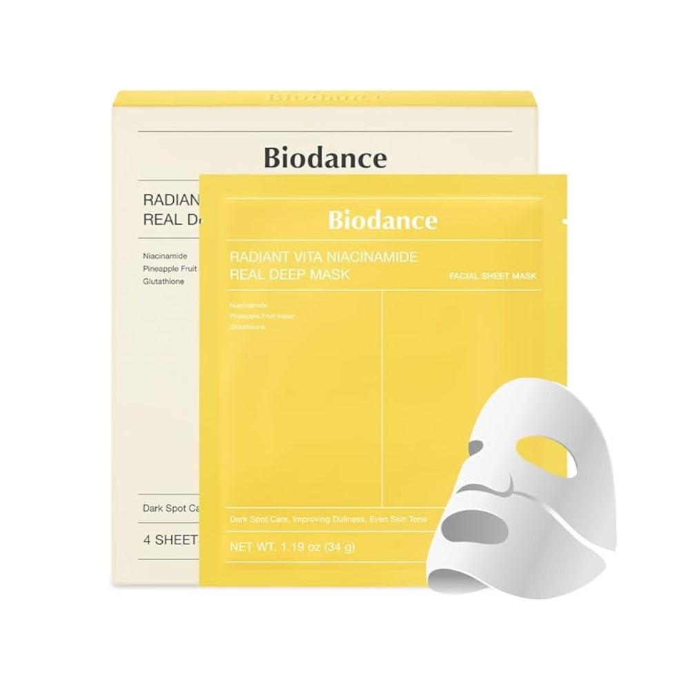Biodance Radiant Vita Niacinamide Real Deep Mask 4er Pack - DaniChou-Store