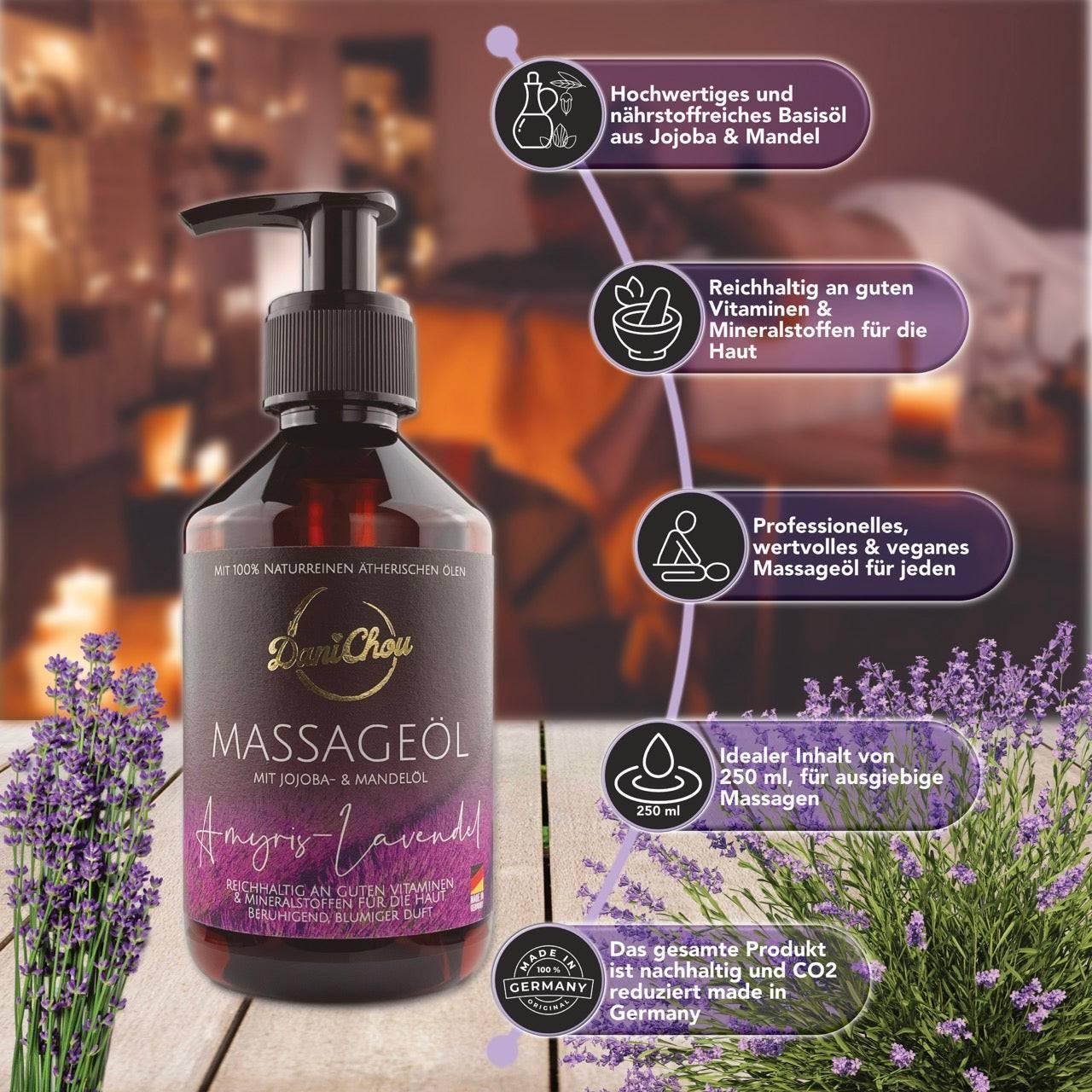 DaniChou Massageöl Amyris-Lavendel 250 ml