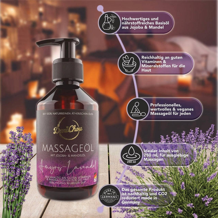 DaniChou Massage Oil Amyris-Lavender 250 ml