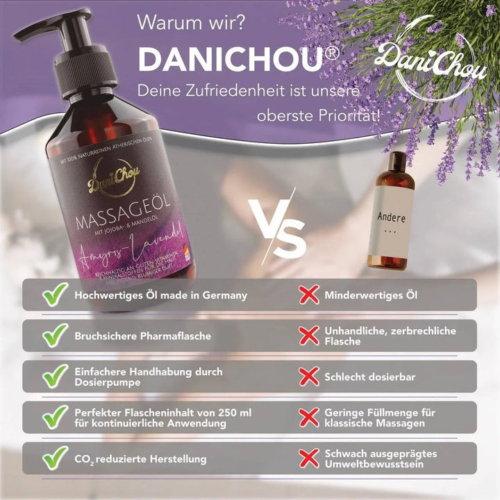 DaniChou Massage Oil Amyris-Lavender 250 ml