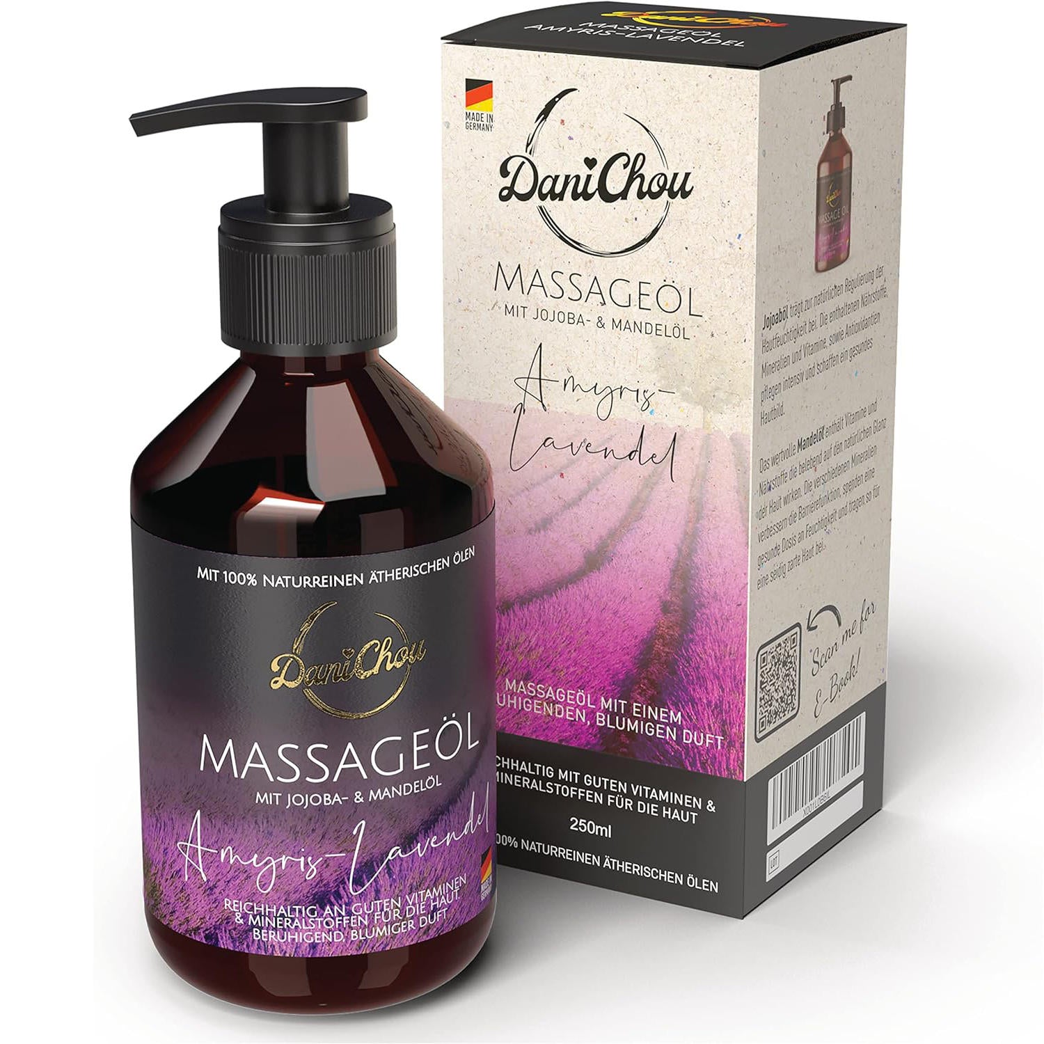 DaniChou Massageöl Amyris-Lavendel 250 ml
