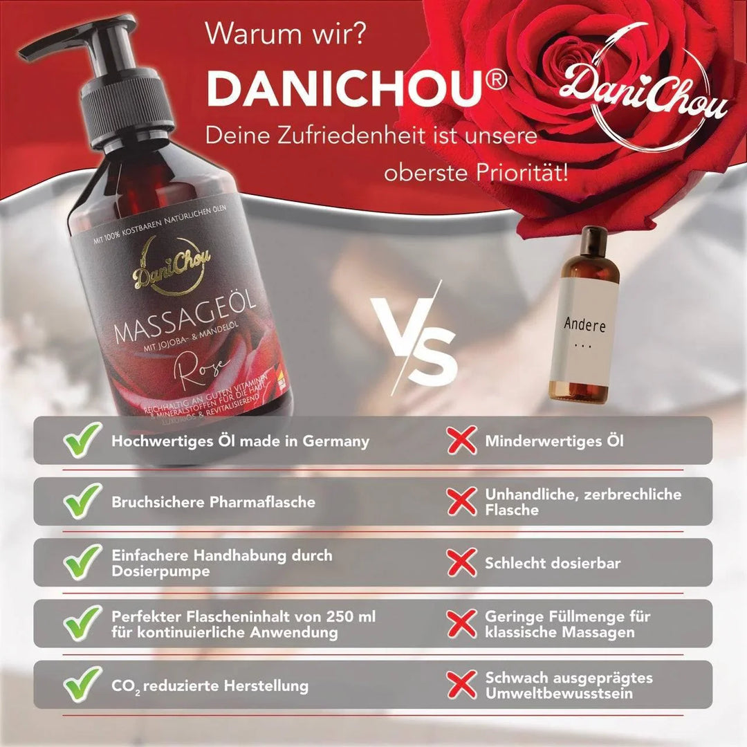 DaniChou Rose Massage Oil 250 ml