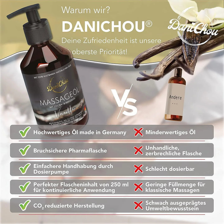 DaniChou Vanilla Massage Oil 250 ml