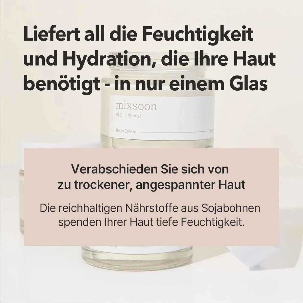 Mixsoon Soja Ferment Creme - Feuchtigkeitsspendende Gesichtscreme 50ml - DaniChou-Store