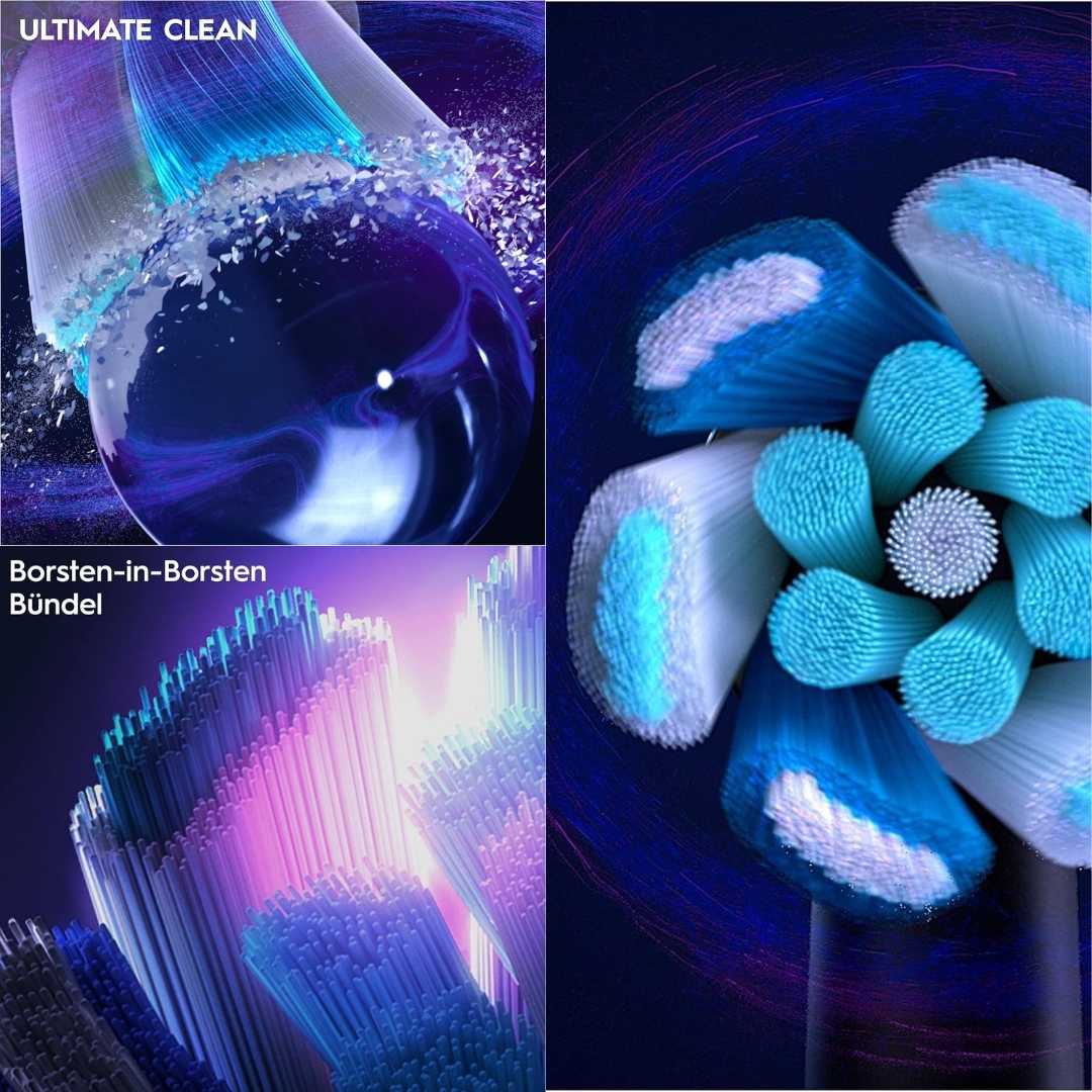 Oral-B iO Black Ultimative Reinigung Aufsteckbürsten, 6 Stück