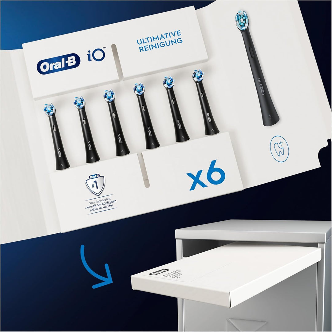 Oral-B iO Black Ultimative Reinigung Aufsteckbürsten, 6 Stück