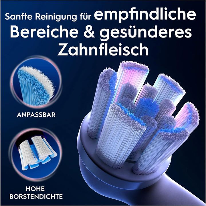 Oral-B iO Sanfte Reinigung ORIGINAL Aufsteckbürsten, 8 Stück, Weiß