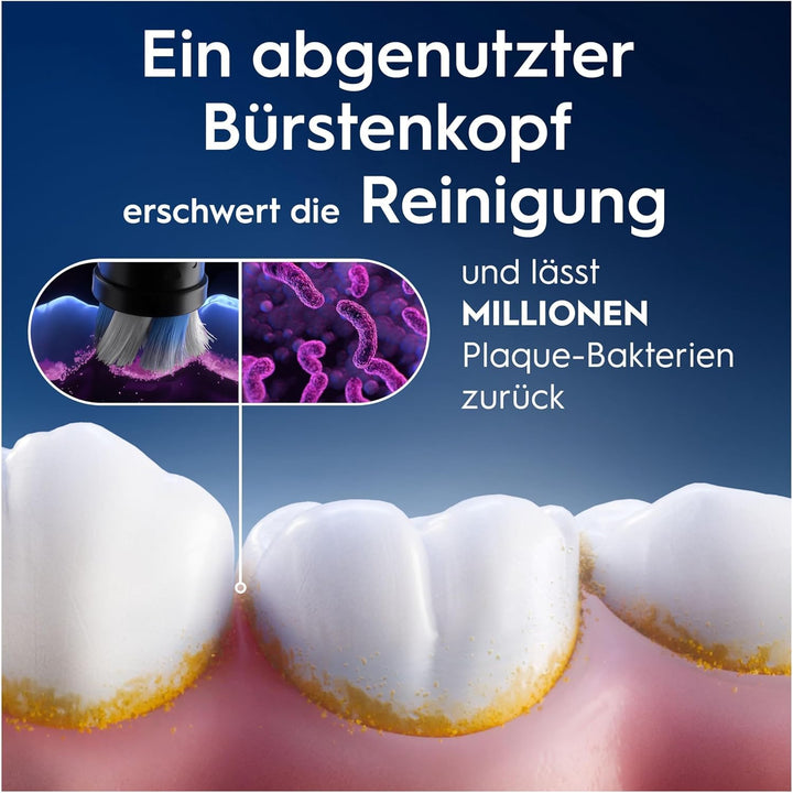 Oral-B iO Sanfte Reinigung ORIGINAL Aufsteckbürsten, 8 Stück, Weiß
