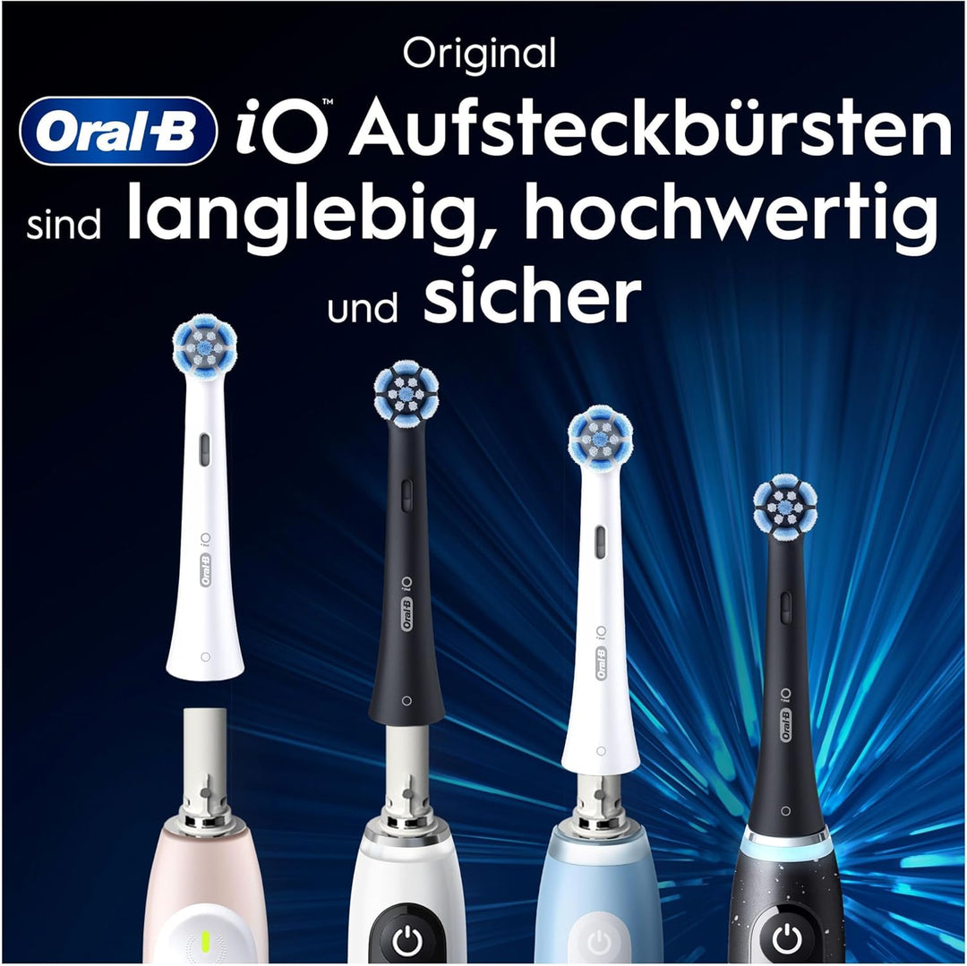 Oral-B iO Sanfte Reinigung ORIGINAL Aufsteckbürsten, 8 Stück, Weiß