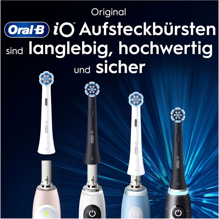 Oral-B iO Sanfte Reinigung ORIGINAL Aufsteckbürsten, 8 Stück, Weiß