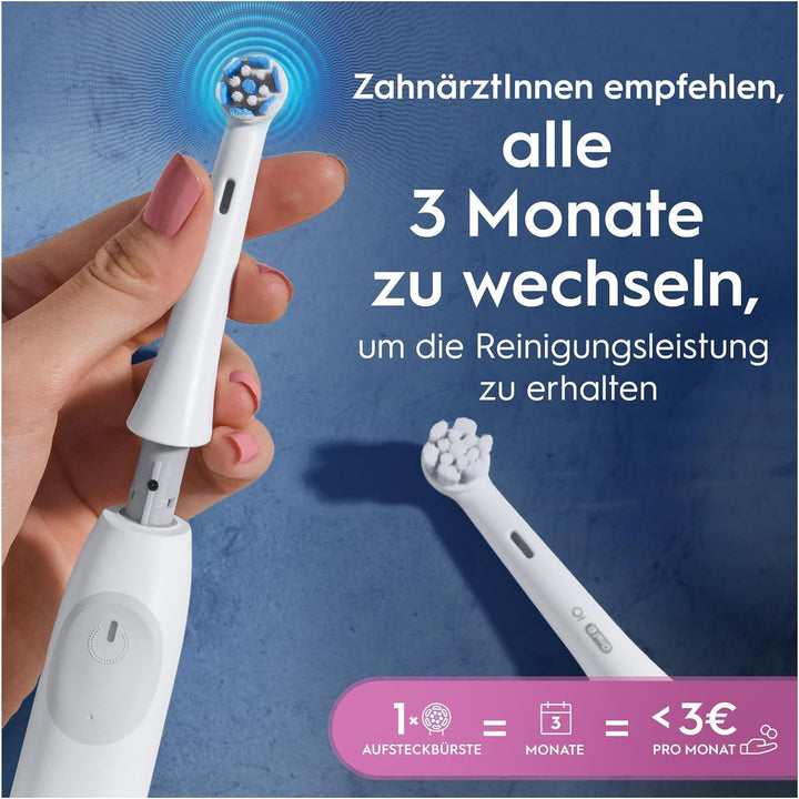 Oral-B iO Sanfte Reinigung ORIGINAL Aufsteckbürsten, 8 Stück, Weiß