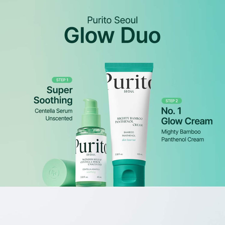 Purito Seoul Glow Duo – Centella Serum 60 ml & Mighty Bamboo Panthenol Cream 100 ml